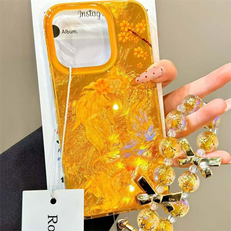 Phone Accessories From China - Vortex patterned gold low osmanthus koi