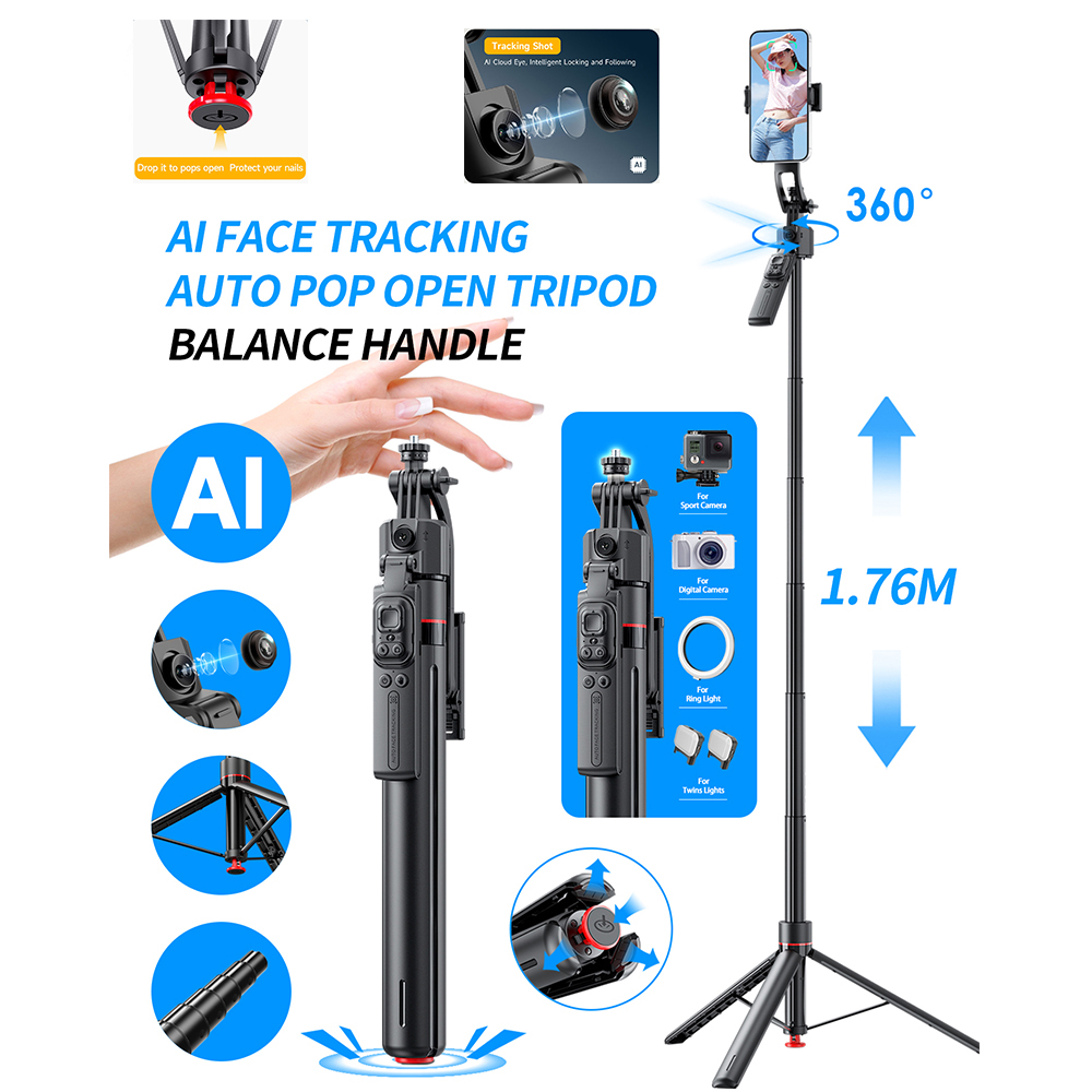 AI Gimbal Tripod Jumping Selfi - Selfie Stick Tripod recensie en prijs