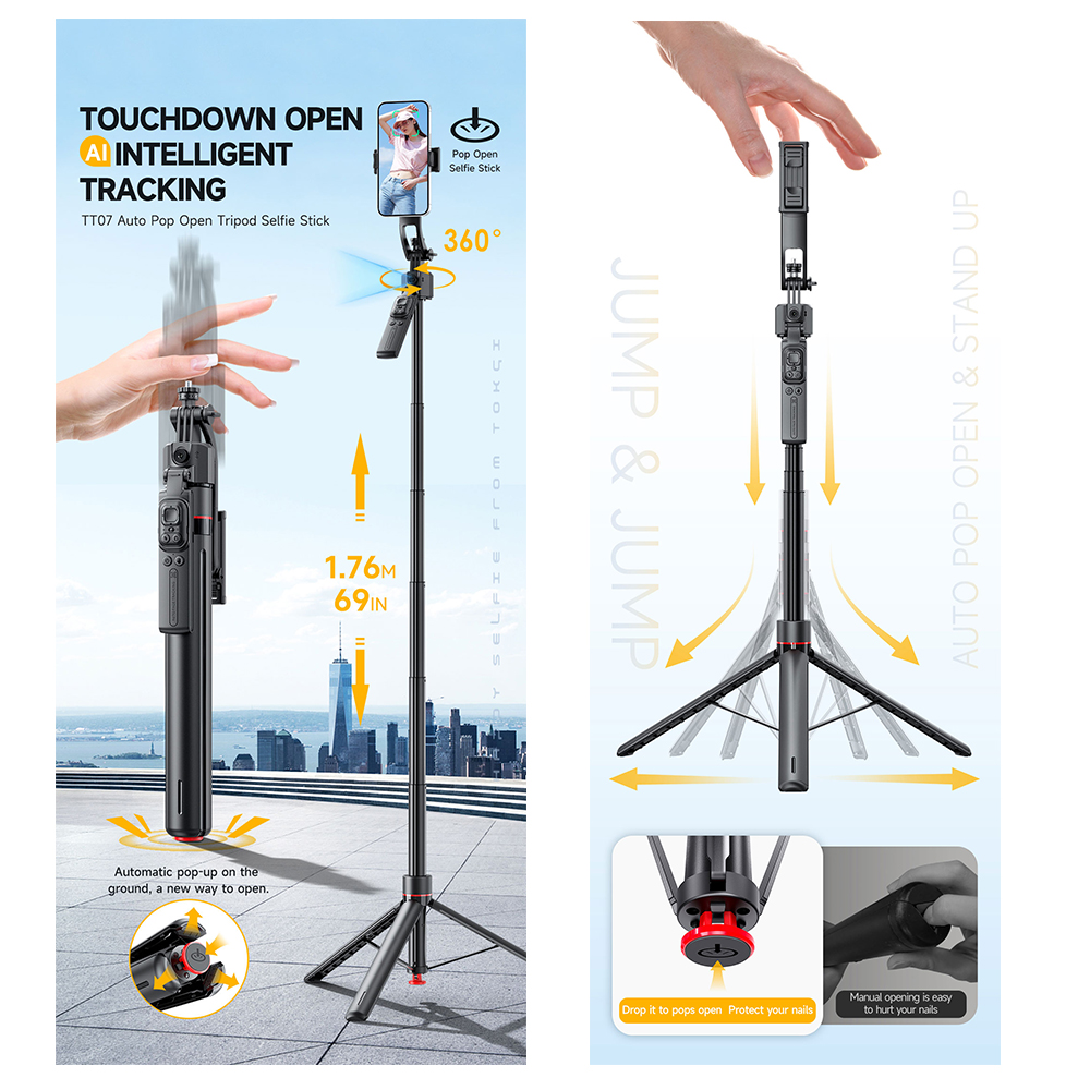 AI Gimbal Tripod Jumping Selfi - Selfie Stick Tripod recensie en prijs
