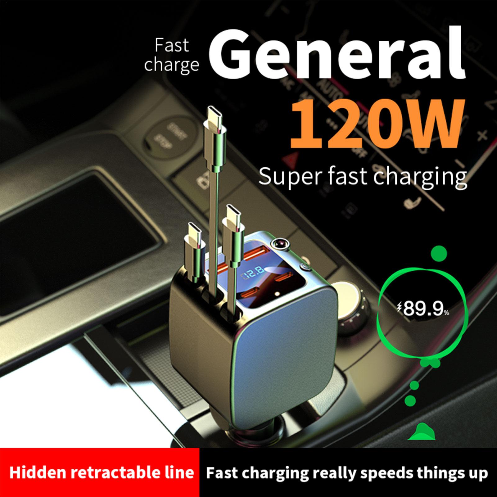 Car Charger Retractable Cord 2 - Phone Accessories Charger recensie en prijs