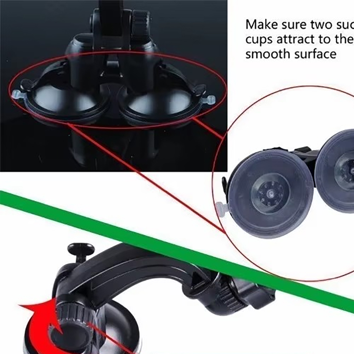 Double Suction Cup Mount with  - Selfie Stick Tripod recensie en prijs